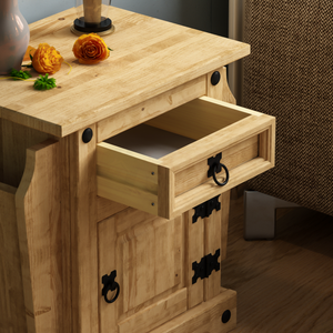 Corona 1-Drawer 1-Door Bedside Cabinet