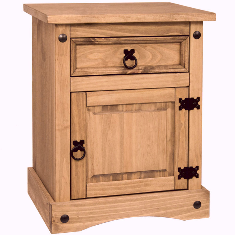 Corona 1-Drawer 1-Door Bedside Cabinet