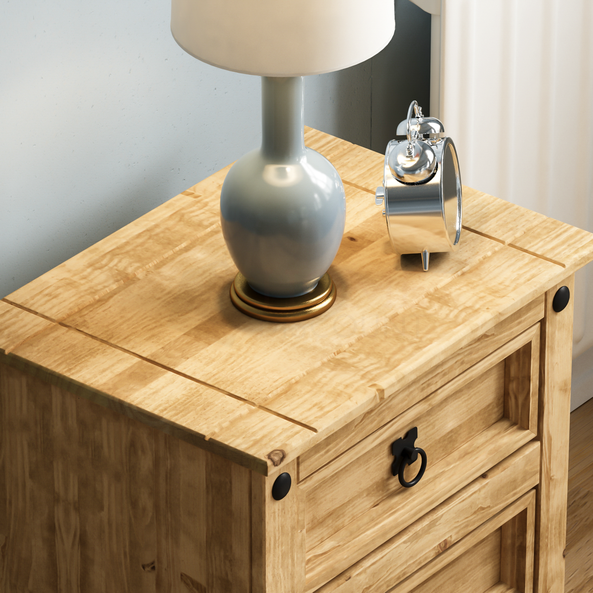 Corona 3-Drawer Bedside Chest