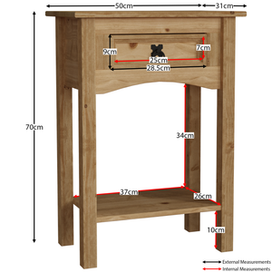 Corona 1-Drawer Console Table