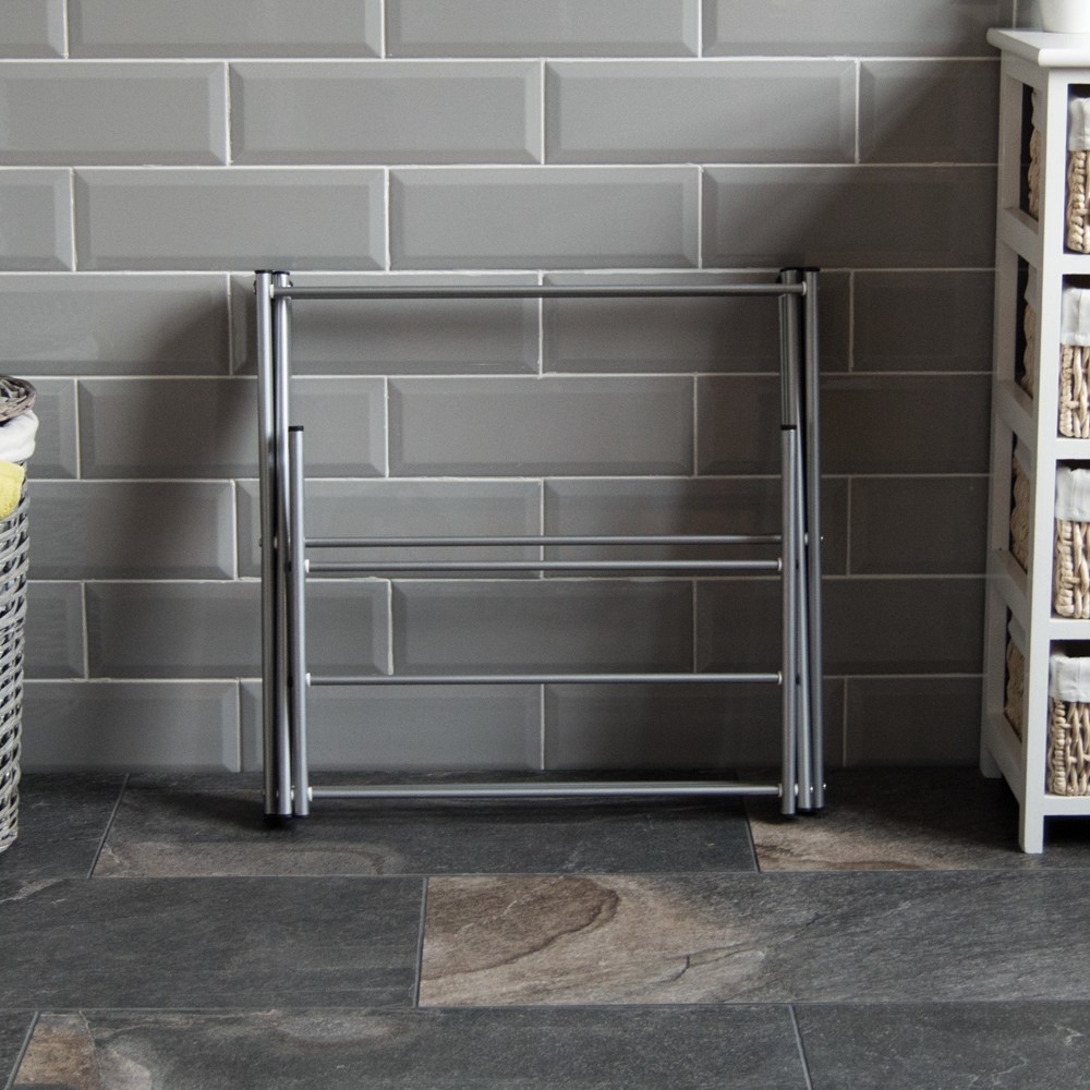 3-Tier Metal Clothes Airer - Silver