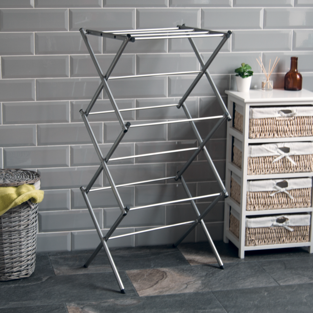 3-Tier Metal Clothes Airer - Silver