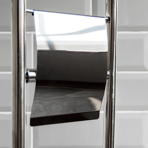 Toilet Brush And Paper Holder - Silver