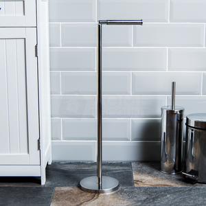 Folding Toilet Paper Holder - Silver