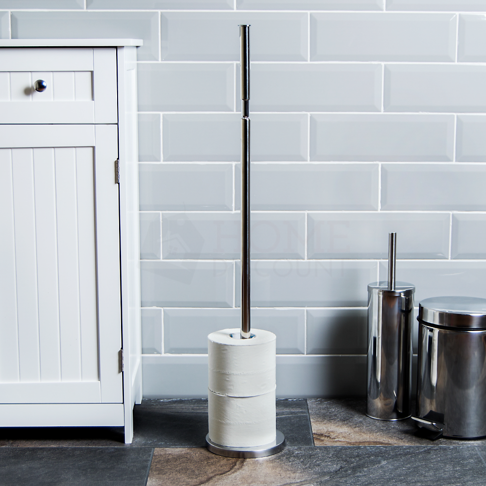 Folding Toilet Paper Holder - Silver