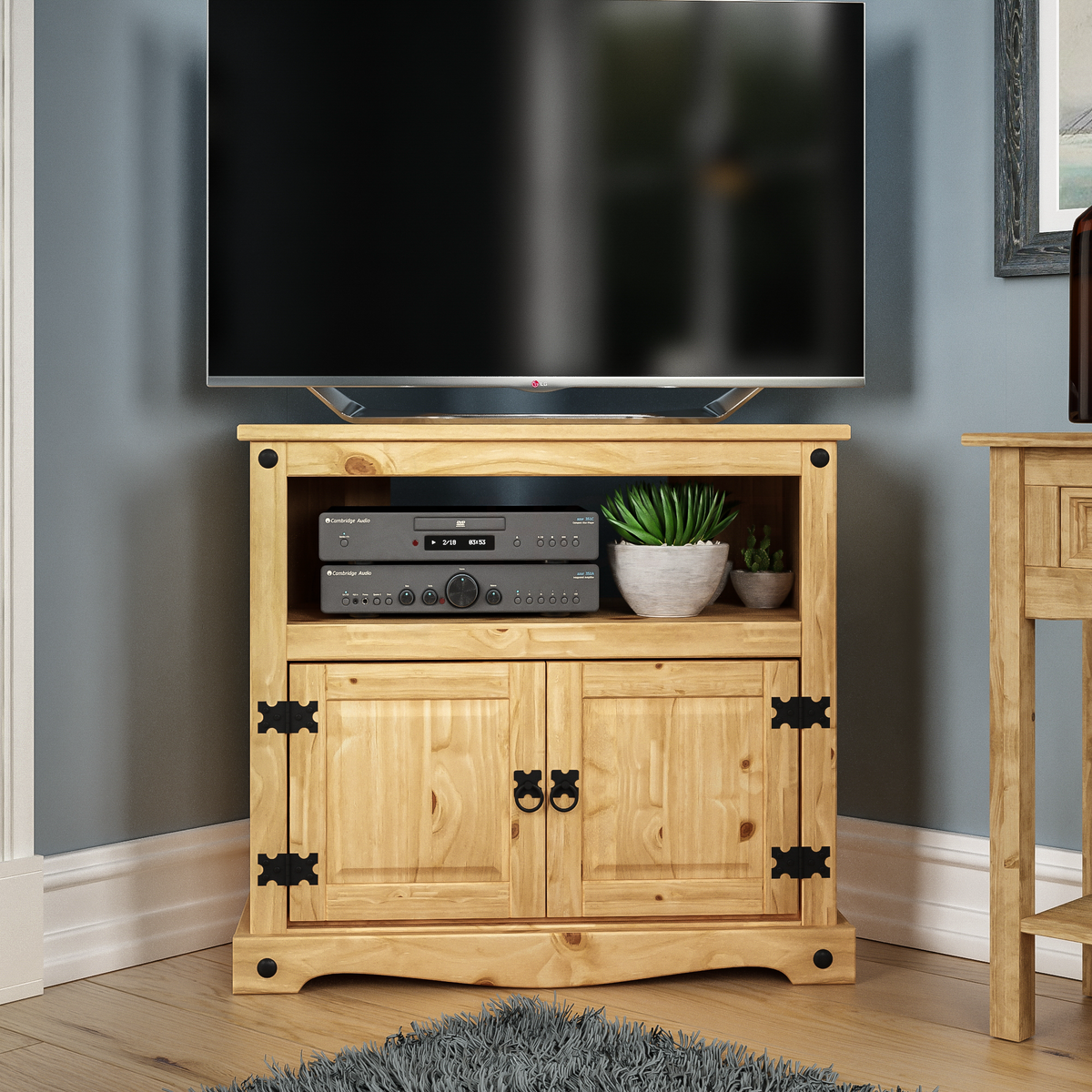 Corona 2-Door Corner TV Unit