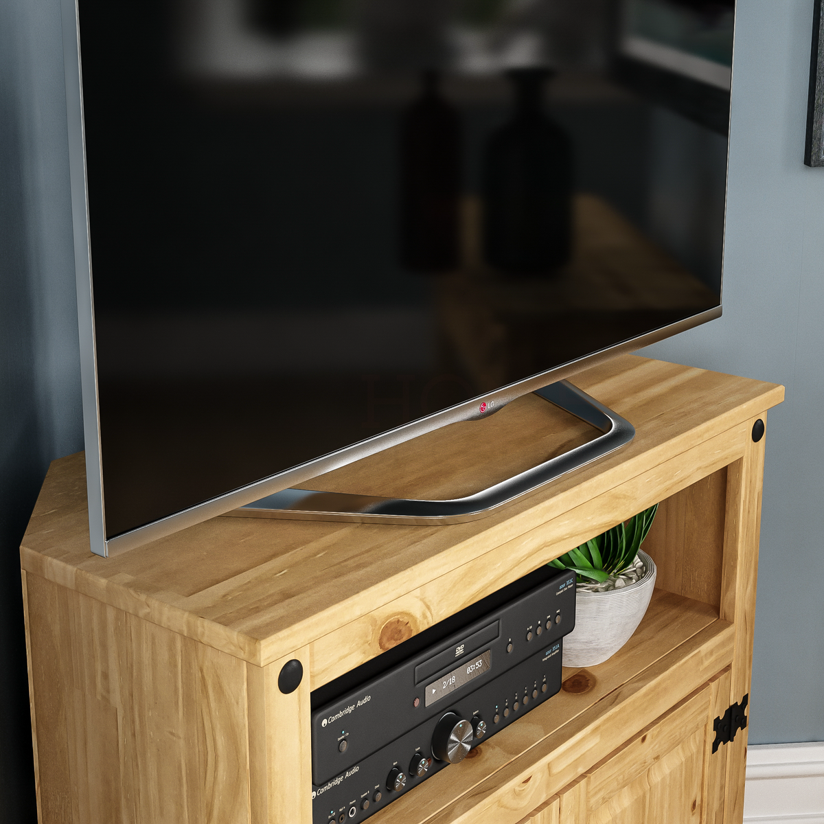 Corona 2-Door Corner TV Unit