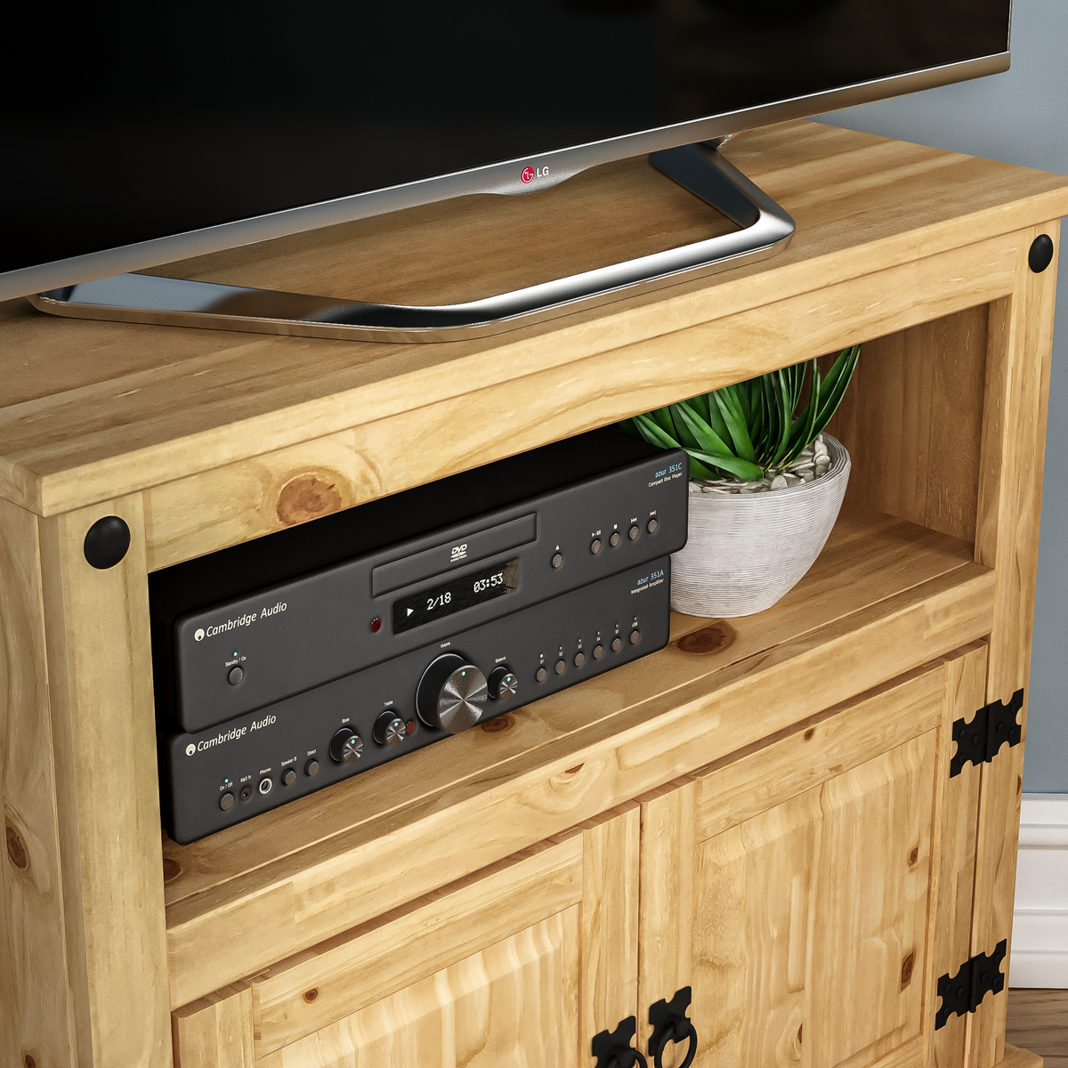 Corona 2-Door Corner TV Unit