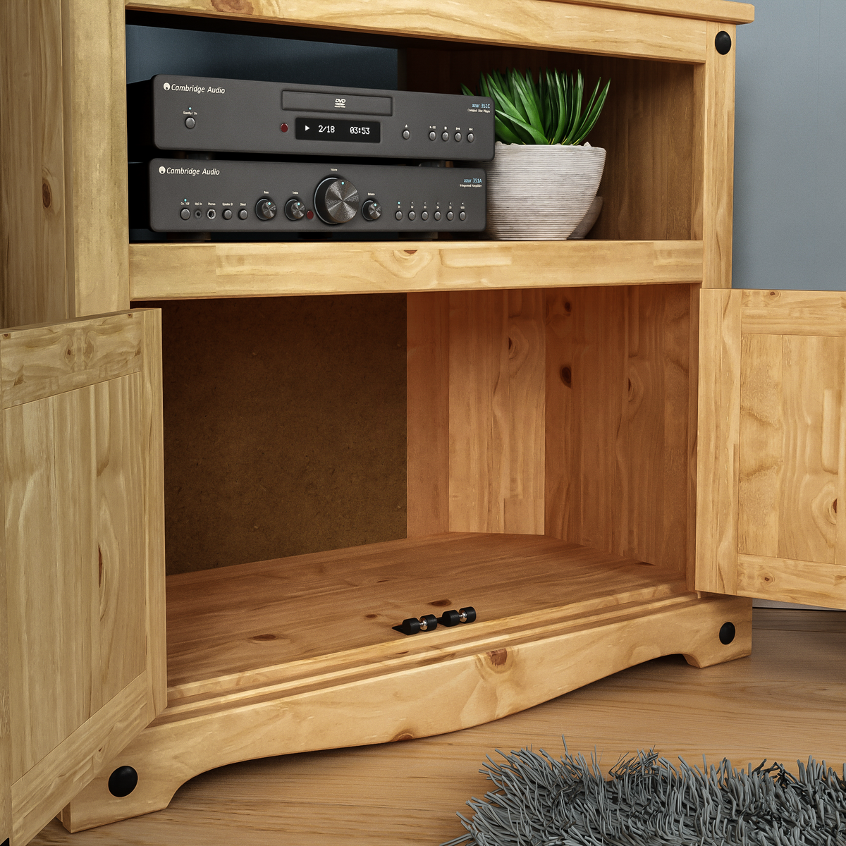 Corona 2-Door Corner TV Unit