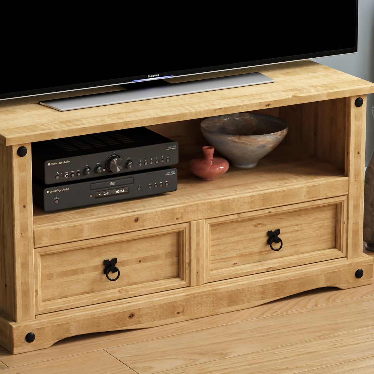 Corona 2-Drawer Flat Screen TV Unit