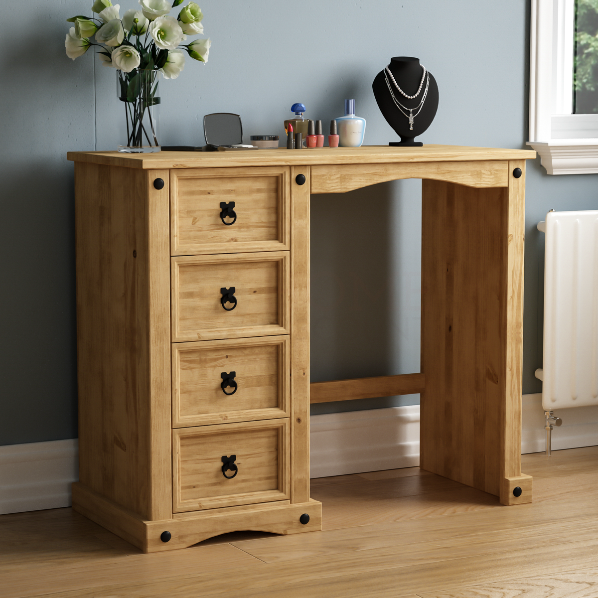 Corona 4-Drawer Dressing Table