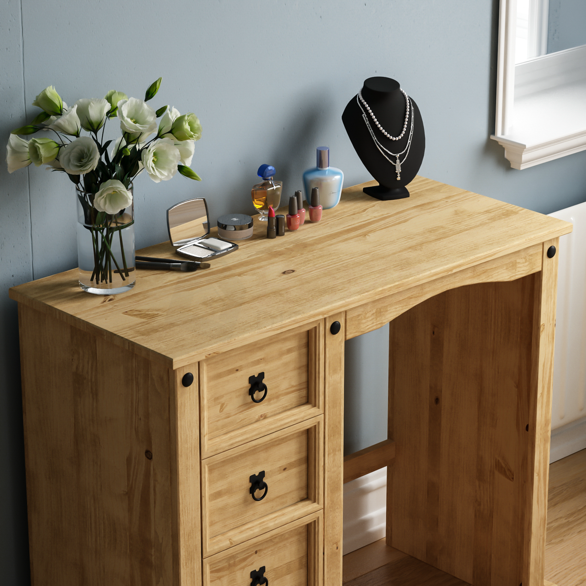 Corona 4-Drawer Dressing Table