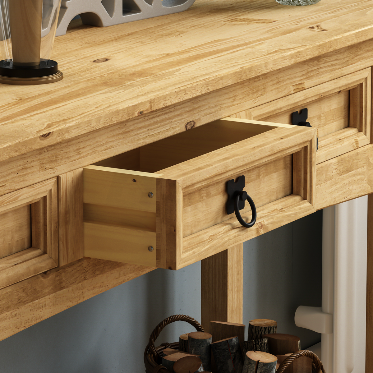 Corona 3-Drawer Console Table