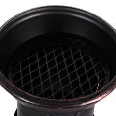 Black and Gold Steel Chimnea, Large
