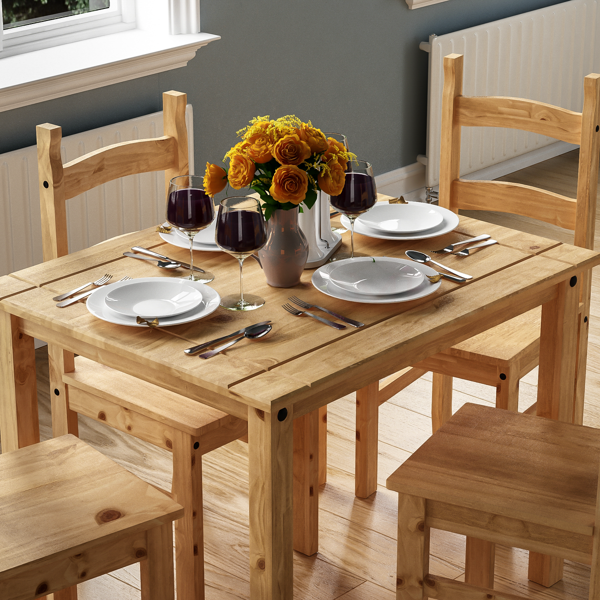 Corona 4-Seater Dining Set