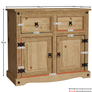 Corona 2-Door 2-Drawer Sideboard