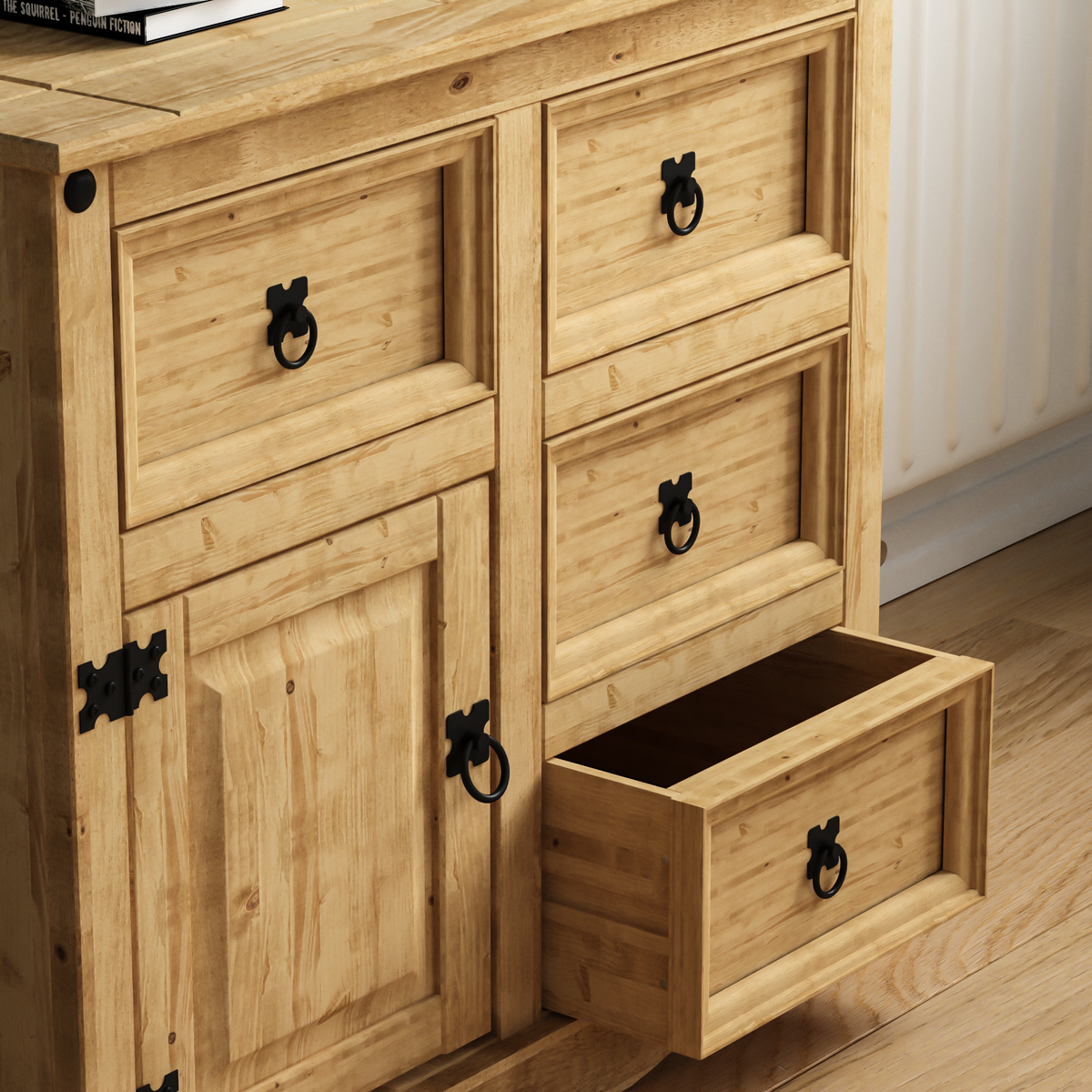 Corona 1-Door 4-Drawer Small Sideboard