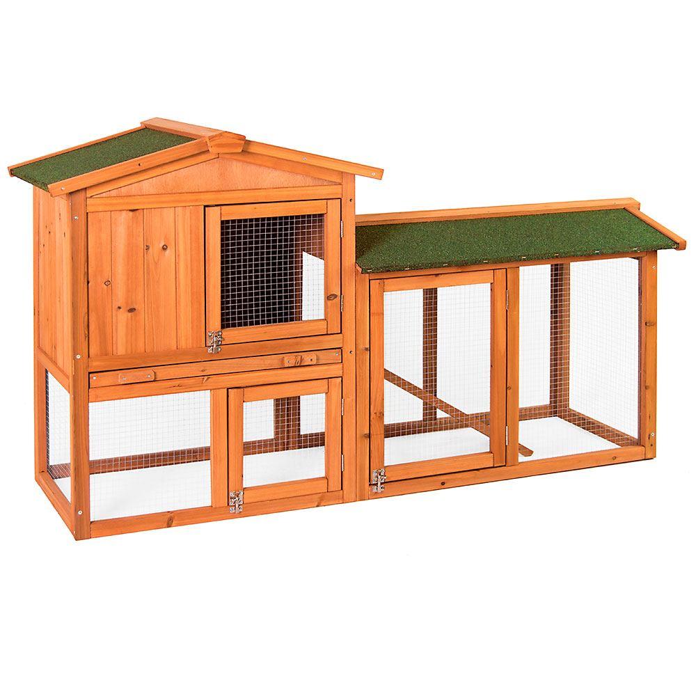 Double Wooden Pet Hutch