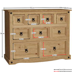 Corona 9-Drawer Merchant Chest
