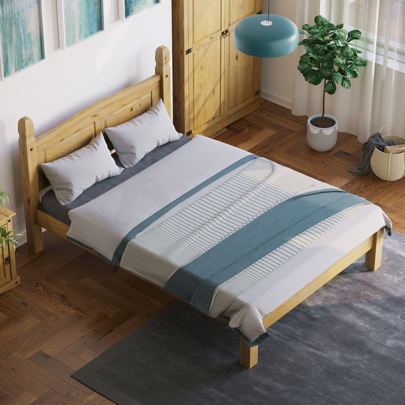 Corona Double Bed, Low Foot End
