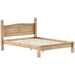 Corona Low Foot End King Size Bed - Pine