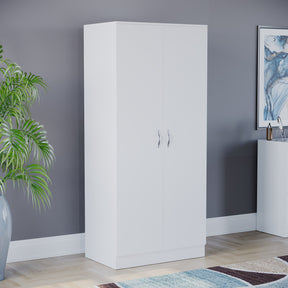 Riano 2 Door Wardrobe for Bedroom Storage- white
