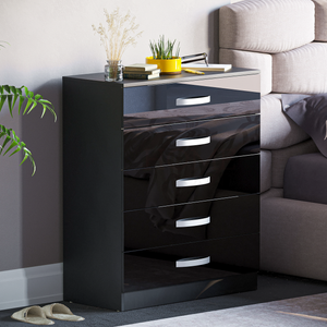 Hulio 5-Drawer Chest - Black
