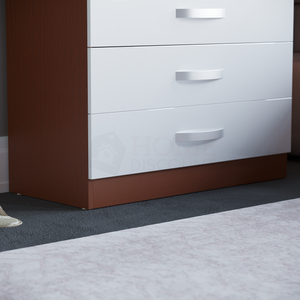 Hulio 5-Drawer Chest - Walnut & White