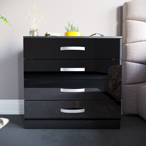 Hulio 4-Drawer Chest - Black