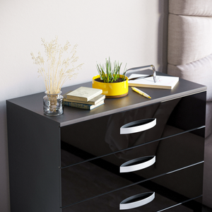 Hulio 4-Drawer Chest - Black