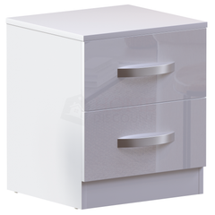 Hulio 2-Drawer Bedside Cabinet - White