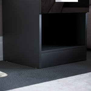 Hulio 1-Drawer Bedside Cabinet - Black