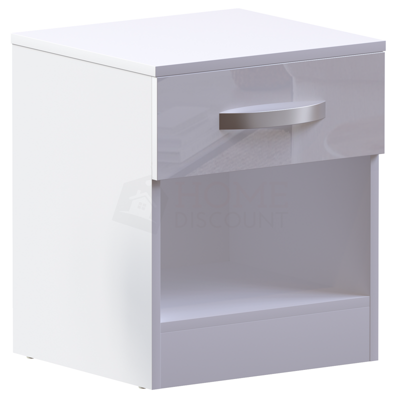 Hulio 1-Drawer Bedside Cabinet - White