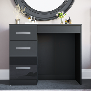 Hulio 3-Drawer Dressing Table - Black