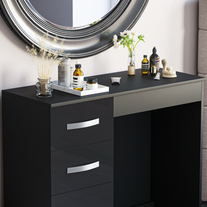 Hulio 3-Drawer Dressing Table - Black