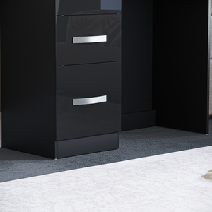 Hulio 3-Drawer Dressing Table - Black