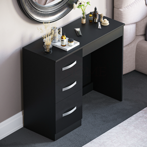 Hulio 3-Drawer Dressing Table - Black