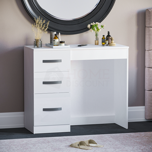 Hulio 3-Drawer Dressing Table - White