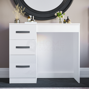 Hulio 3-Drawer Dressing Table - White