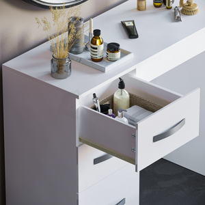 Hulio 3-Drawer Dressing Table - White