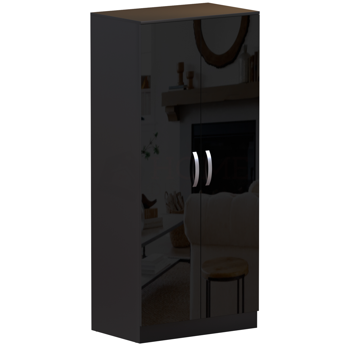 Hulio 2-Door Wardrobe - Black