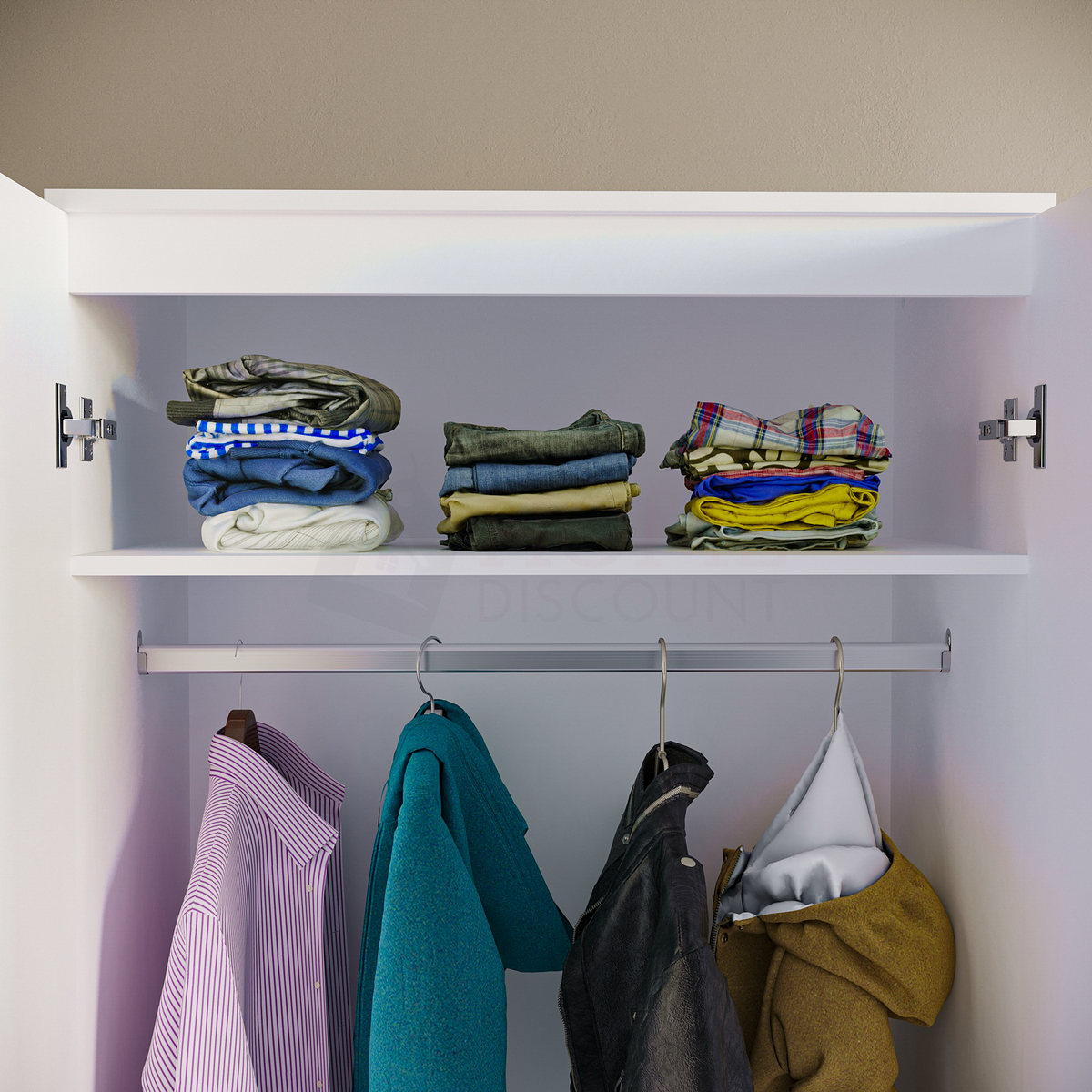 Hulio 2-Door Wardrobe - White