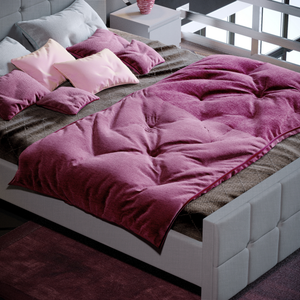 Valentina King Size Linen Bed - Light Grey