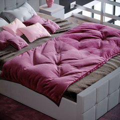 Valentina King Size Ottoman Bed, Light Grey Linen