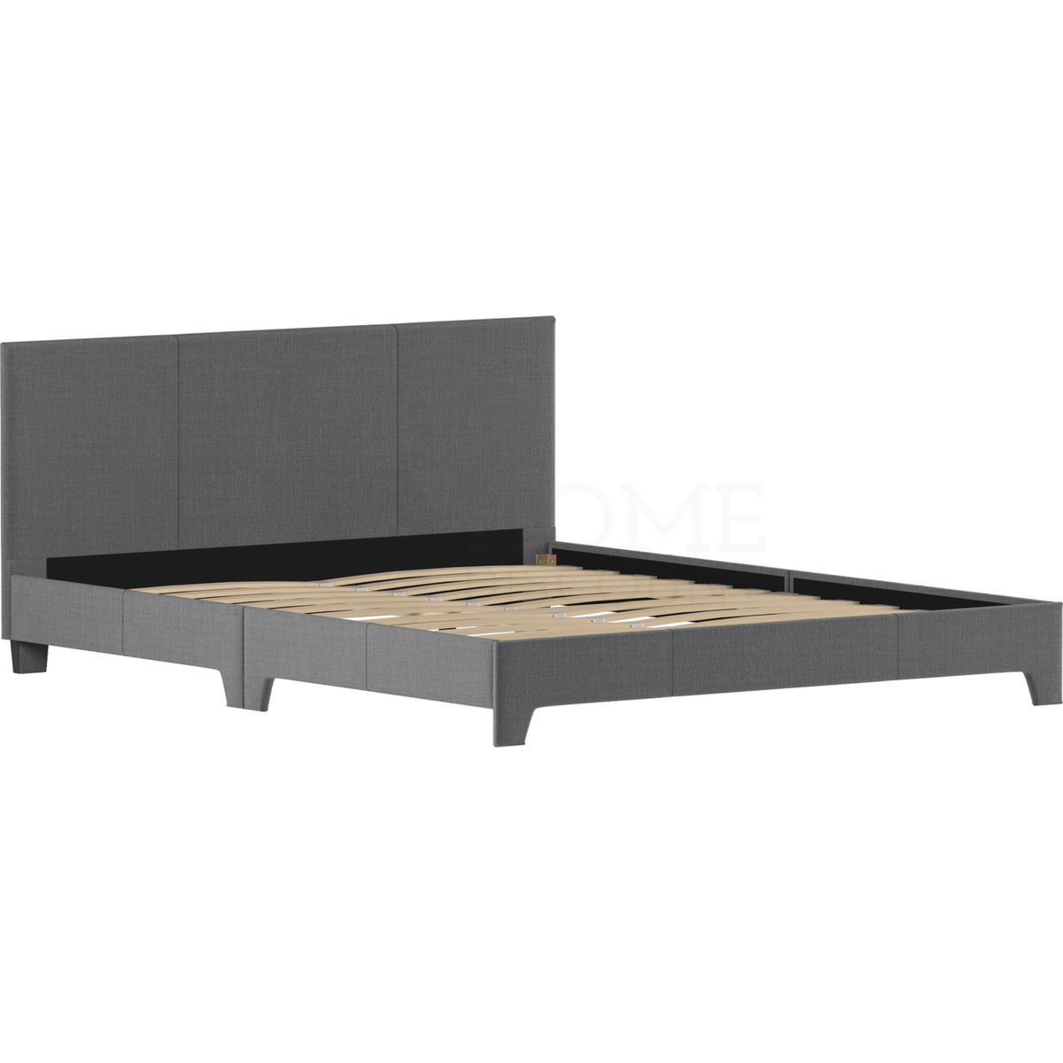 Victoria King Size Linen Bed, Dark Grey UKFR