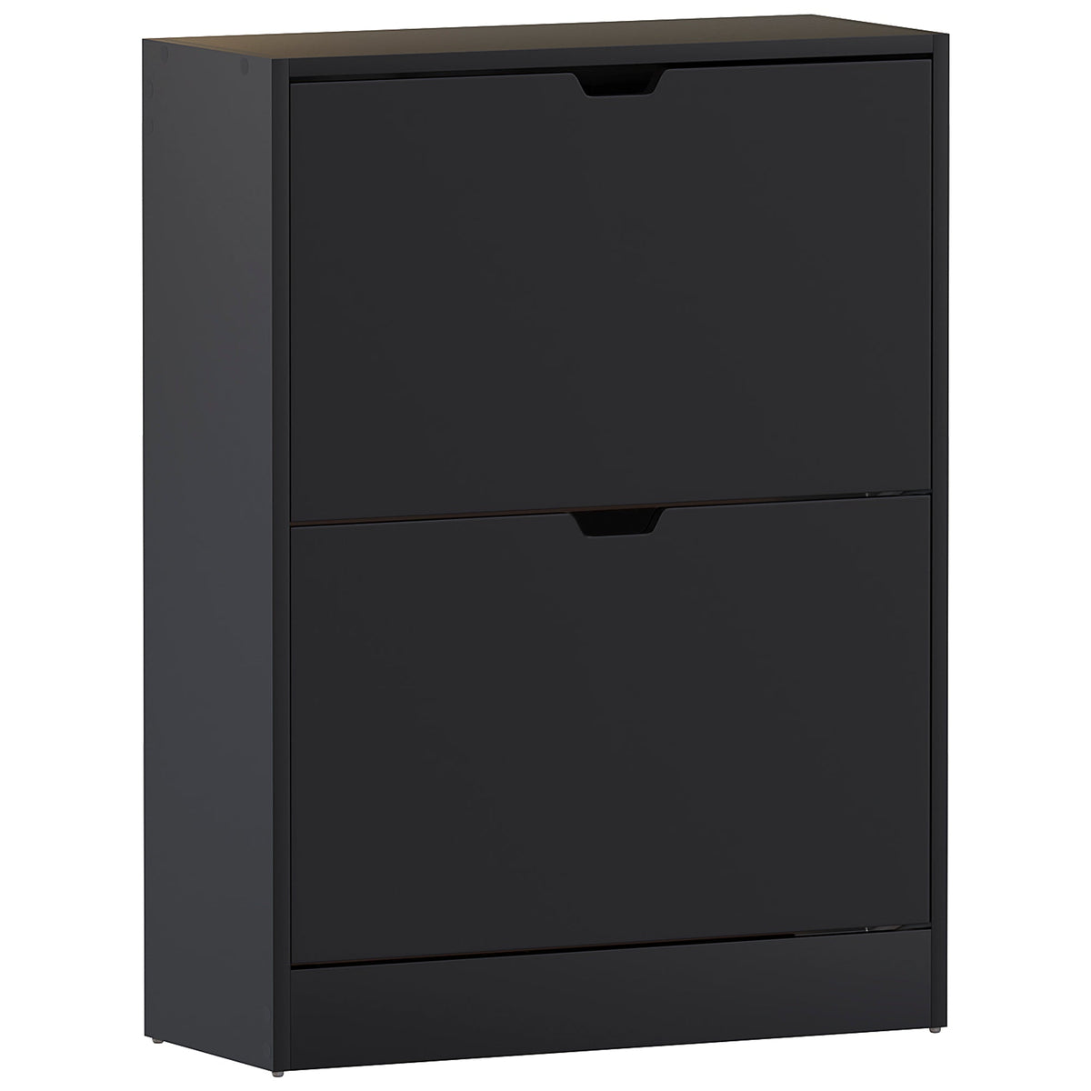 2-Drawer Shoe Cabinet, Black