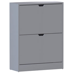 2-Drawer Shoe Cabinet, Grey