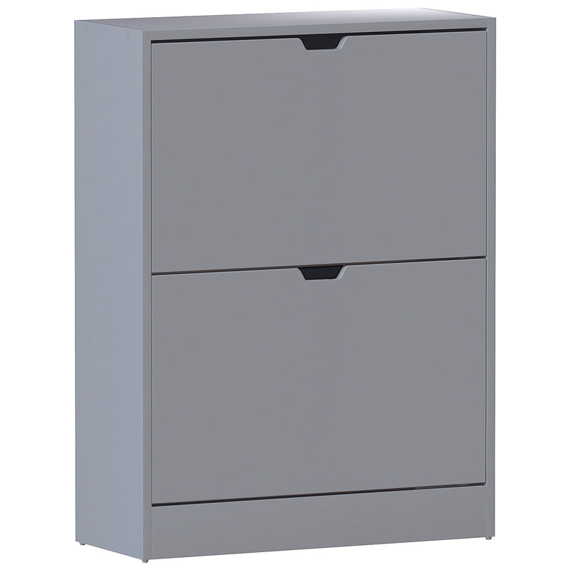 Vida Designs 2 Drawer Shoe Cabinet, Grey (FSC 100%)