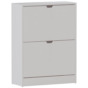 2-Drawer Shoe Cabinet, White
