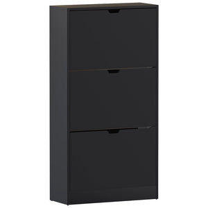3-Drawer Shoe Cabinet - Black